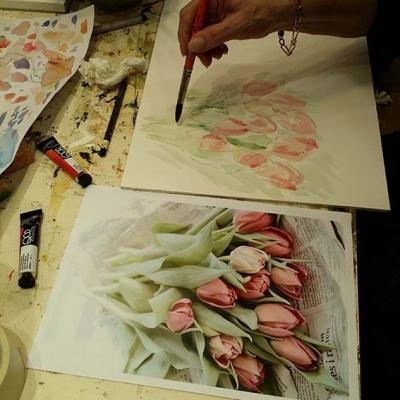 cours aquarelle corinne