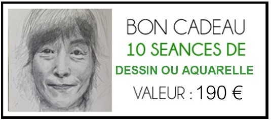 Bouton 10 seances de dessin ou aquarelle 1