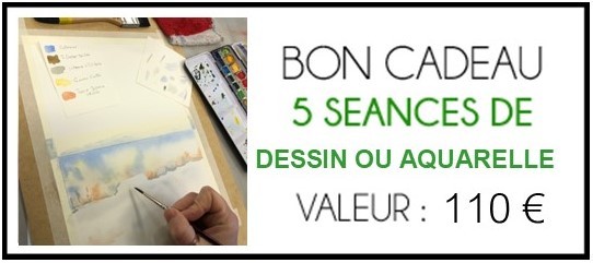 Bouton 5 seances de dessin ou aquarelle 1