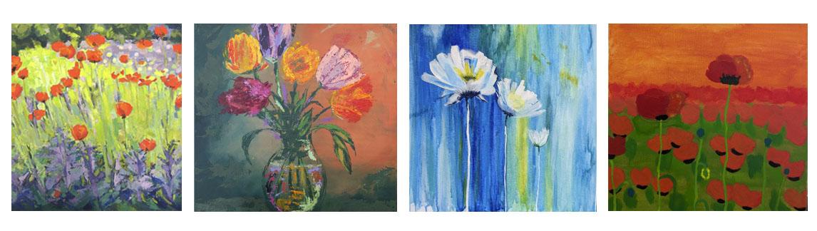 Entete stage fleurs modernes